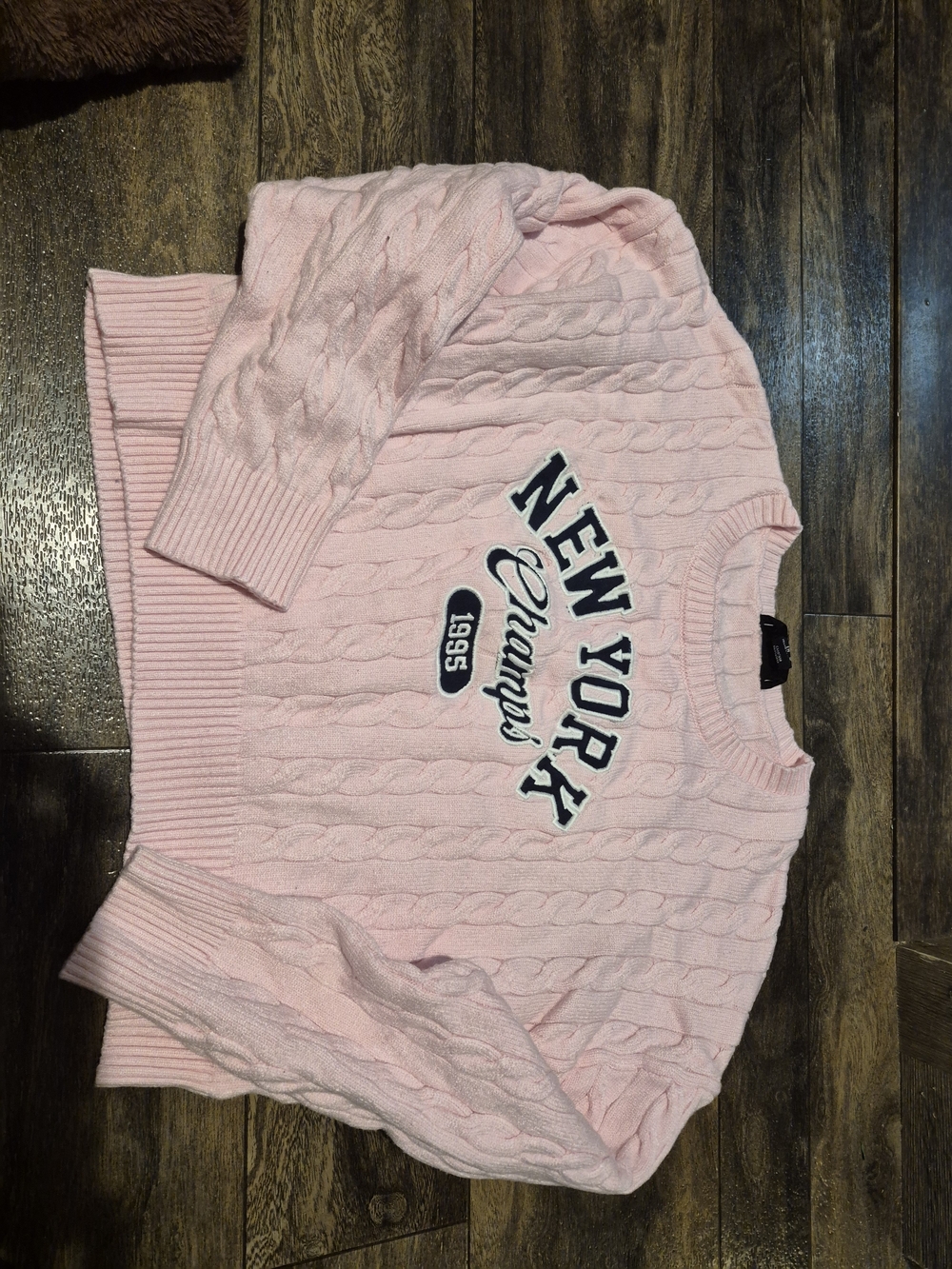 New York Cable Knit Sweater - Pink